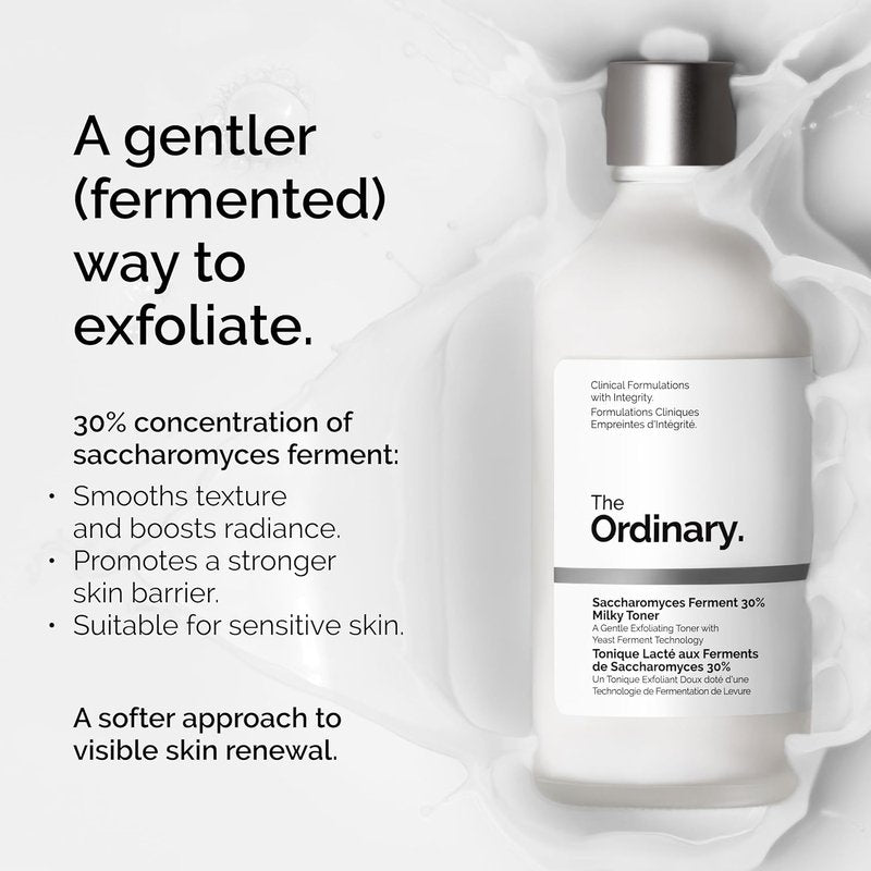 The Ordinary Saccharomyces Ferment Toner - Exfoliating & Hydrating for Brighter Skin | 3.4 Fl Oz