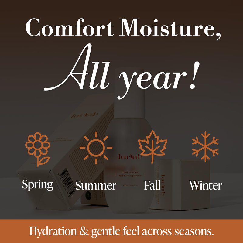 LOUAUDE Four Seasons Moisture Repair Mist, Vegan Hydrating Face Mist for All Skin Types, Makeup-Prep & Daily Comfort, 100 ml / 3.38 fl oz