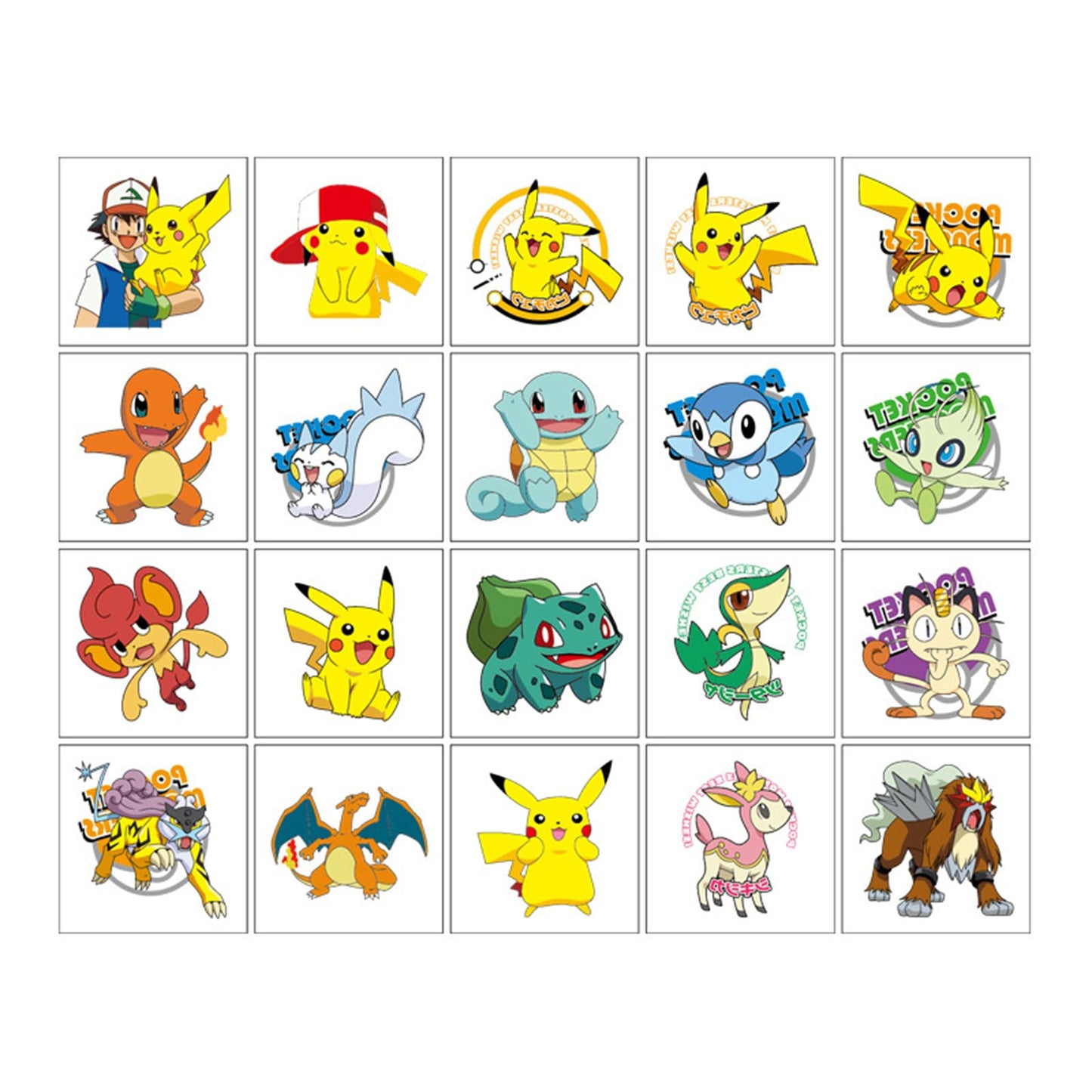20PCS Cute Monster Temporary Tattoos Stickers Cute Cartoon Waterproof Temporary Tattoos Stickers for Kids,Classroom Reward Supplies,Birthday Party Halloween and Christmas Surprise Decoration Supplies