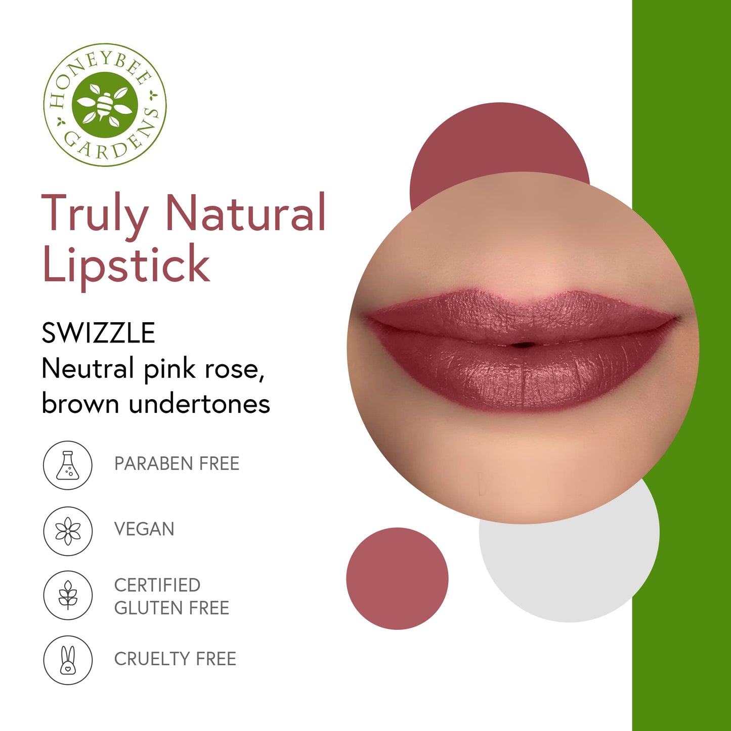 Honeybee Gardens Lip Liner + Lipstick Bundle, Zen & Swizzle