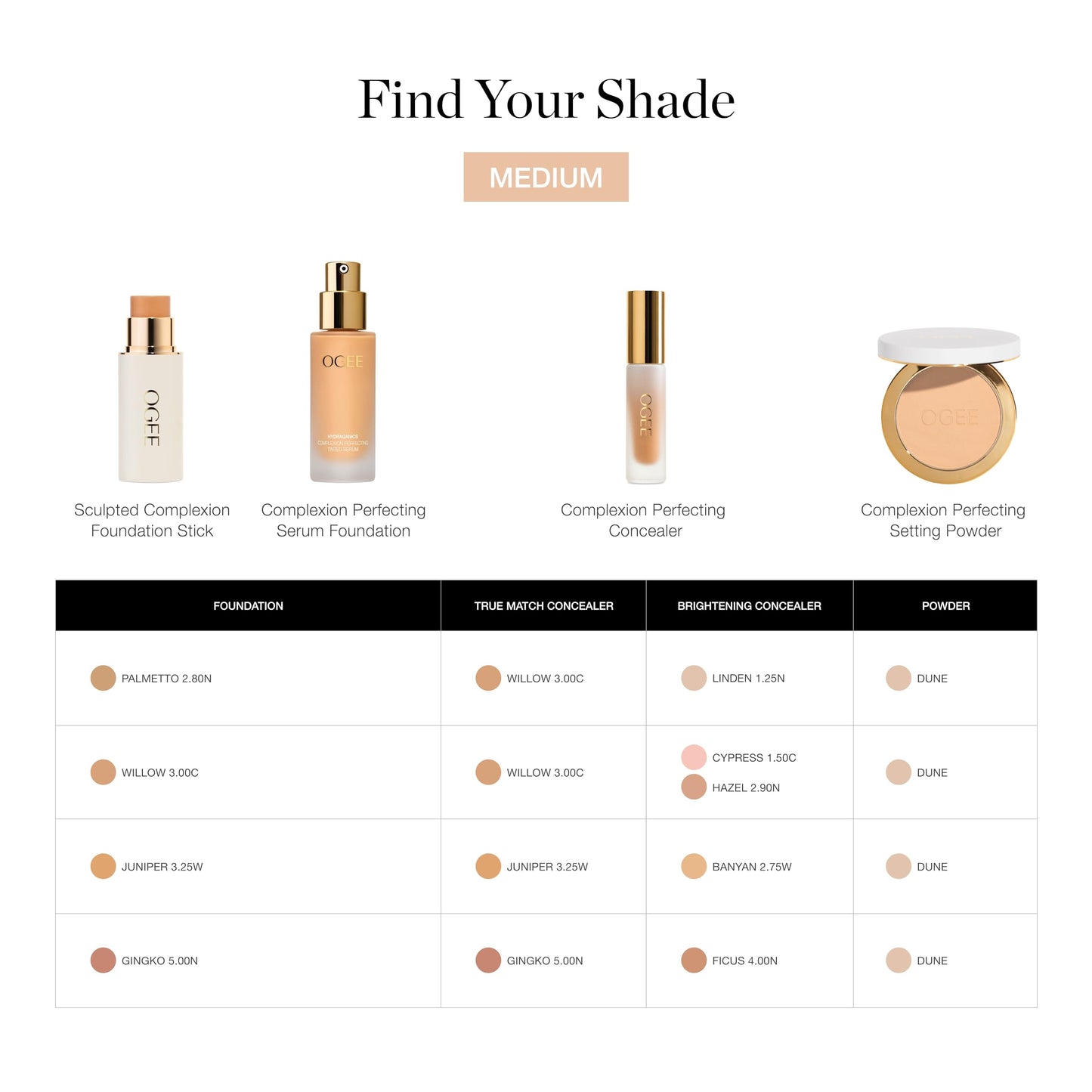 Ogee Sculpted Skin-Perfecting Makeup Setting Powder - Dune - FULL SET (Case & Refill) - Lightweight Powder Foundation Made with 70% Organic Ingredients