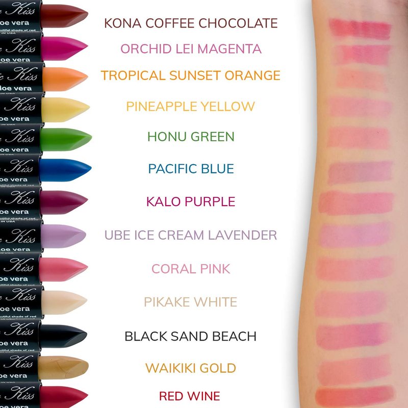 Color Changing Aloe Vera Lipstick Set - Pack of 12 | Made in USA - Vibrant Shades