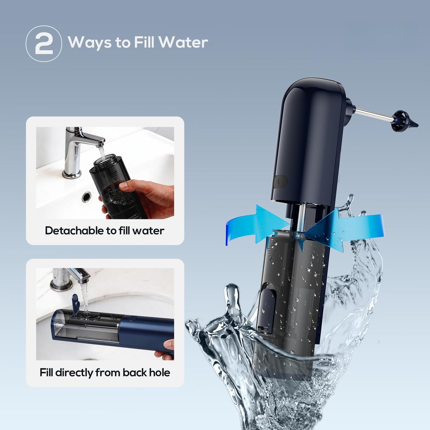 Oleswer Ear Wax Removal, Ear Cleaner, Safe Ear Wax Removal Kit, 4 Modes-Ear Irrigation Flushing System, Ear Cleaning Kit - IPX7 Waterproof (Blue)