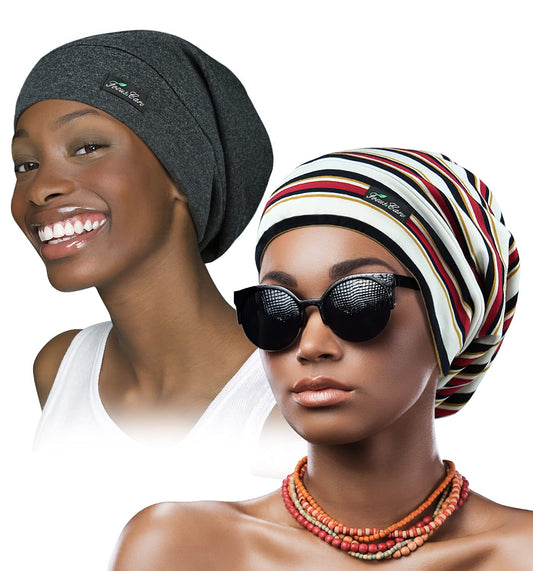 FocusCare Satin Bonnet for Black Women with Curly Hair Sleeping