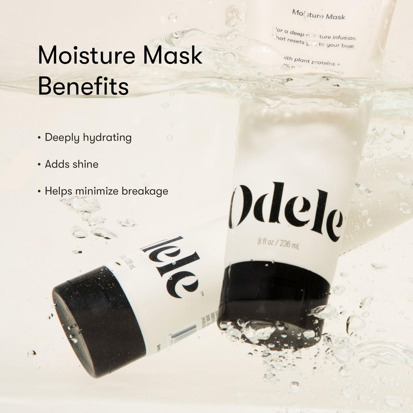 Odele Moisture Hair Mask, Conditioner Treatment with Jojoba and Argan Oils for All Hair Types + Textures, 8 Fl Oz