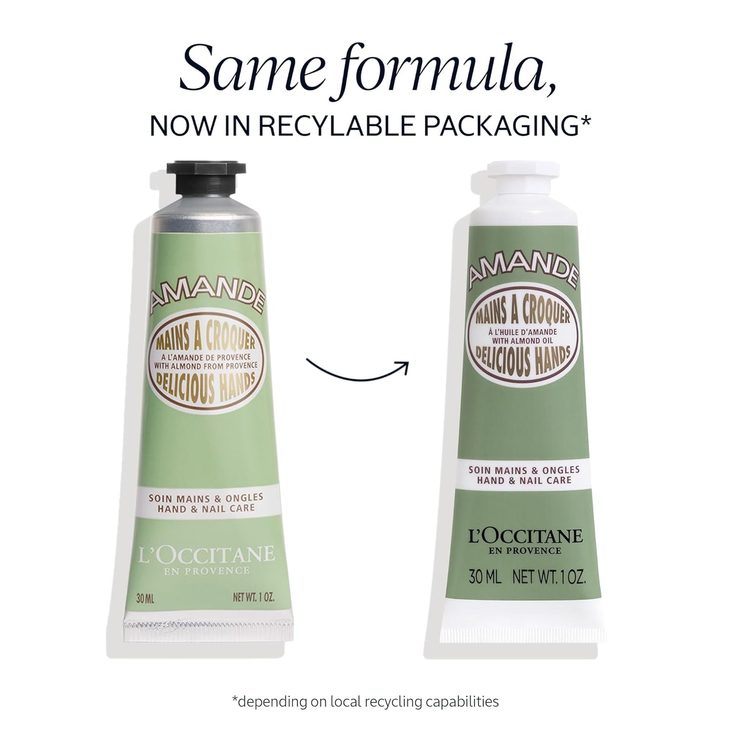 L’Occitane Almond Hand Cream - Hydrating & Nourishing Formula for Dry Skin | Fast-Absorbing, Vegan, Scented