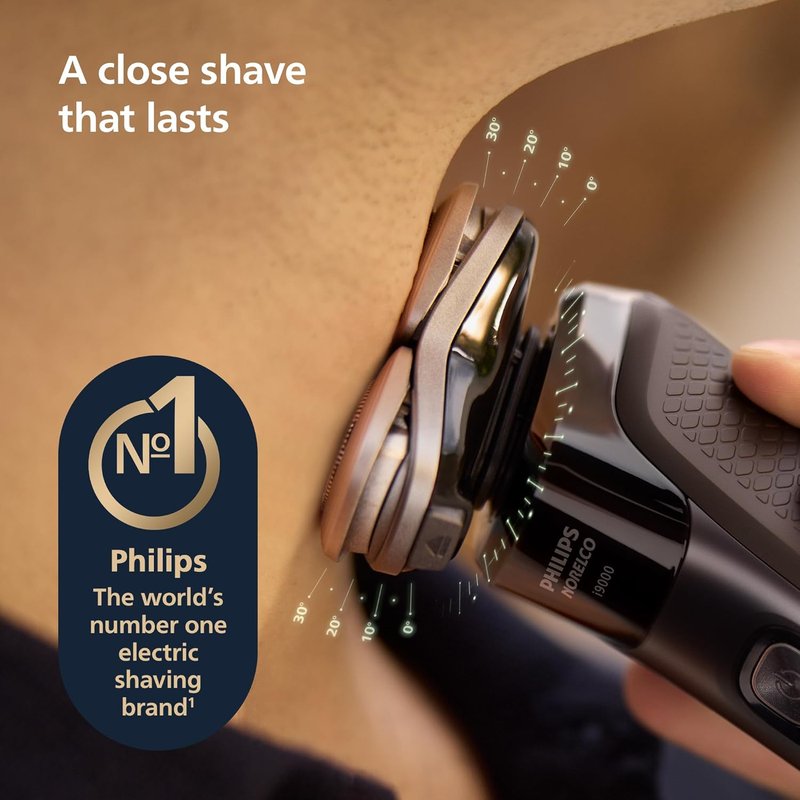 Philips Norelco Shaver i9000 - Wet & Dry Electric Shaver with SenseIQ Technology | Triple Lift & Cut System, Black