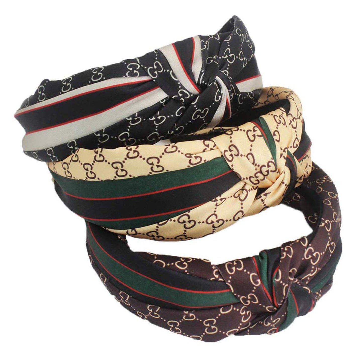 KouGeMou Classic styling headband 3 packs Fashion Plasticity nice elasticity headbands for women g