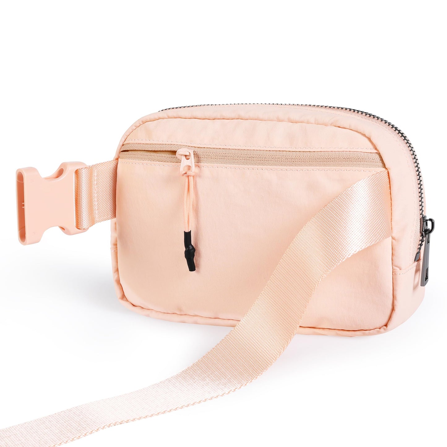ODODOS Unisex Mini Belt Bag with Adjustable Strap Small Fanny Pack for Workout Running Traveling Hiking, Pale Coral