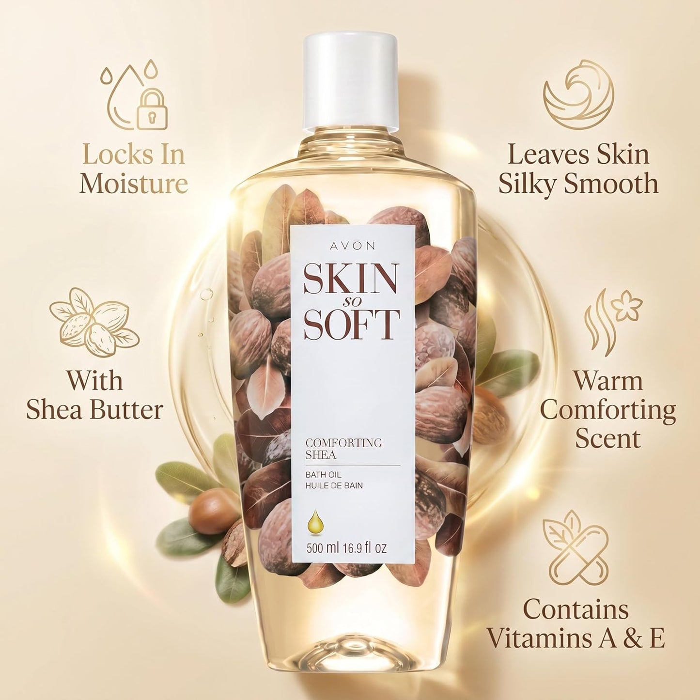 Radiant Moisture Bath Oil - Argan Oil & Silk Proteins | 25 fl oz | Softens & Hydrates Skin - Peony Musk Scent
