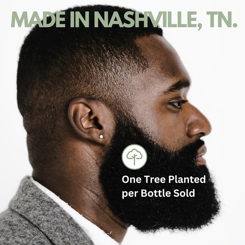 Roosevelt Supply Co. Revitalize Your Beard Natural Beard Shampoo - Sulfate-Free Rosemary & Mint Care, Ideal for Beard Growth, Clean, Healthy Beard. Cruelty Free. 12 FL OZ