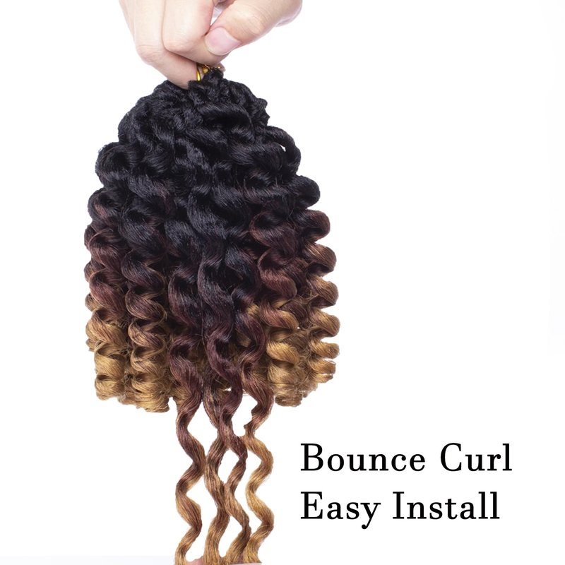 5 Packs Wand Curl Hair 8inch Jamaican Bounce Synthetic Crochet Twist Braids Hair Extension 20strands/pack Xtrend Hair (1B3027#, 5packs/Lot)