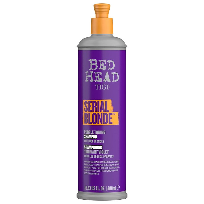 Bed Head by TIGI Purple Toning Shampoo - Neutralizes Brass Tones for Cool Blondes | Sulfate-Free, 13.53 fl oz