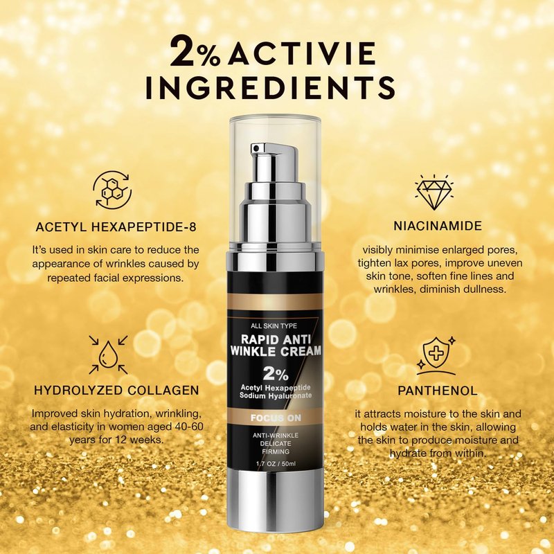 Wrinkle Cream for Men & Women: Age Defender Anti-Aging Face Cream with Hyaluronic Acid, Collagen & Shea Butter – Firming & Smoothing Face Moisturizer to Reduce Fine Lines & Wrinkles, 1.7oz