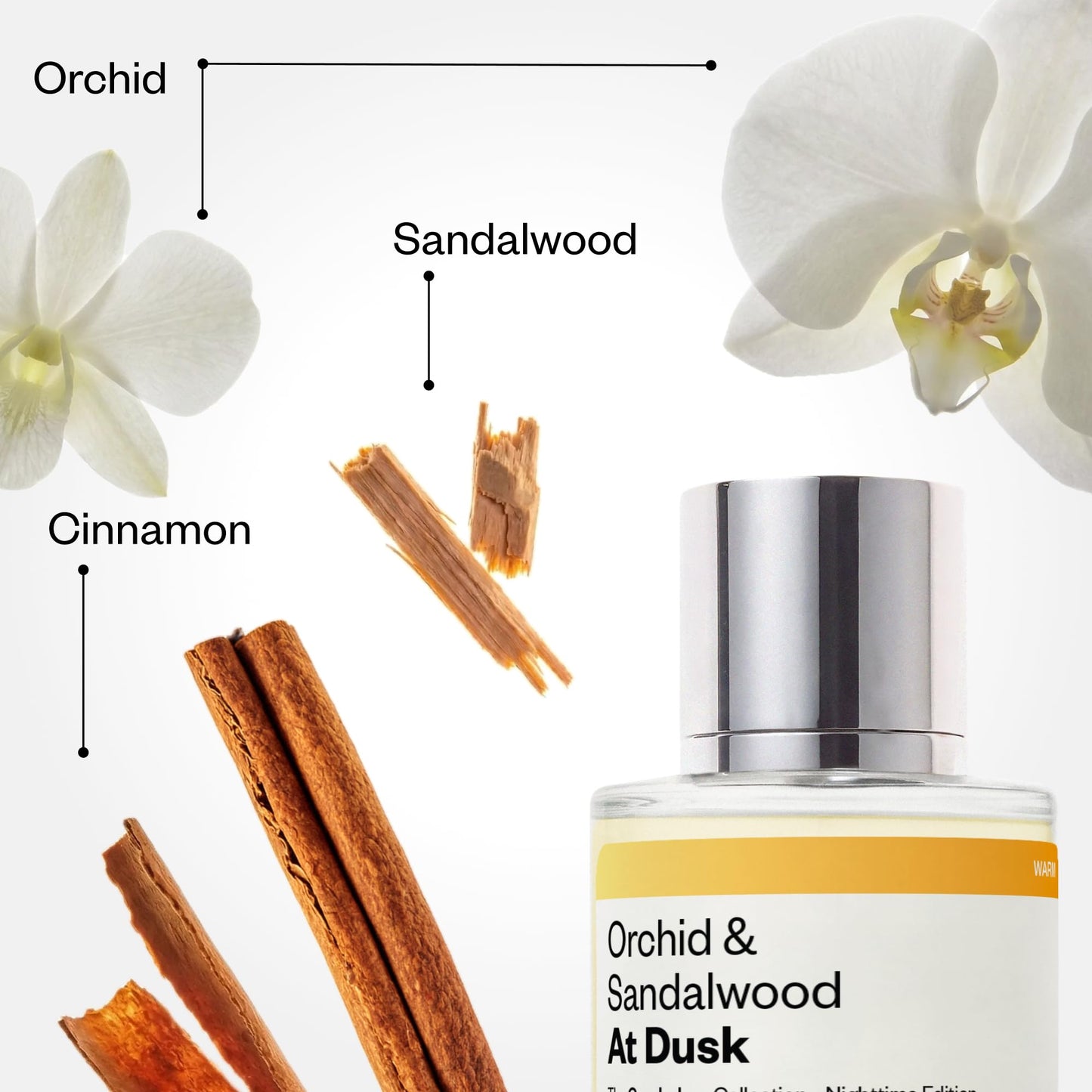 Dossier - Originals - Orchid & Sandalwood At Dusk - Eau de Parfum - Long-Lasting Sensual Woody Floral Fragrance - Unisex - 1.7 fl oz (50ml)