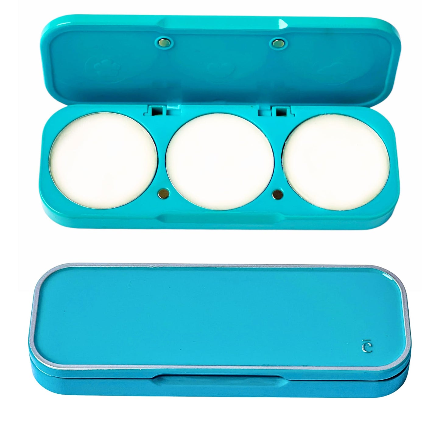 ēma Solid Perfume Travel Set Tuscan Trio: 3 Fragrance Pods (Leather, Tuberose, Fig) with Refillable Compact Case, Vegan, Alcohol-Free, Natural Solid Cologne Balm for Women & Men, Travel Size Perfume