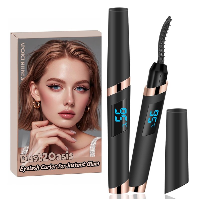 Heated Eyelash Curler- Eye lash Curlers Heat- 4 Temperature Mode- Rechargeable Lash Curler for Makeup Natural Curling Eye Lashes and 24 Hours Long Lasting - Black 2026 Updated New Model U3