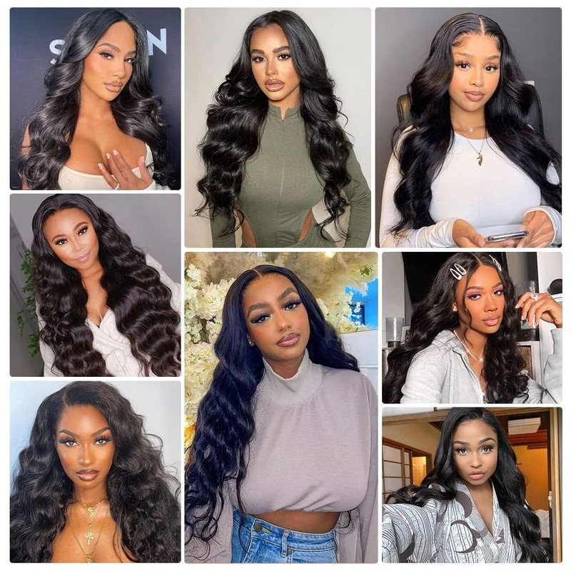5x5 HD Lace Closure Body Wave lace Frontal Closure Ultra-thin Invisible Transparent Lace Closure Human Hair Pre-Plucked Brazilian Human Hair Closure Natural Color 18 Inch