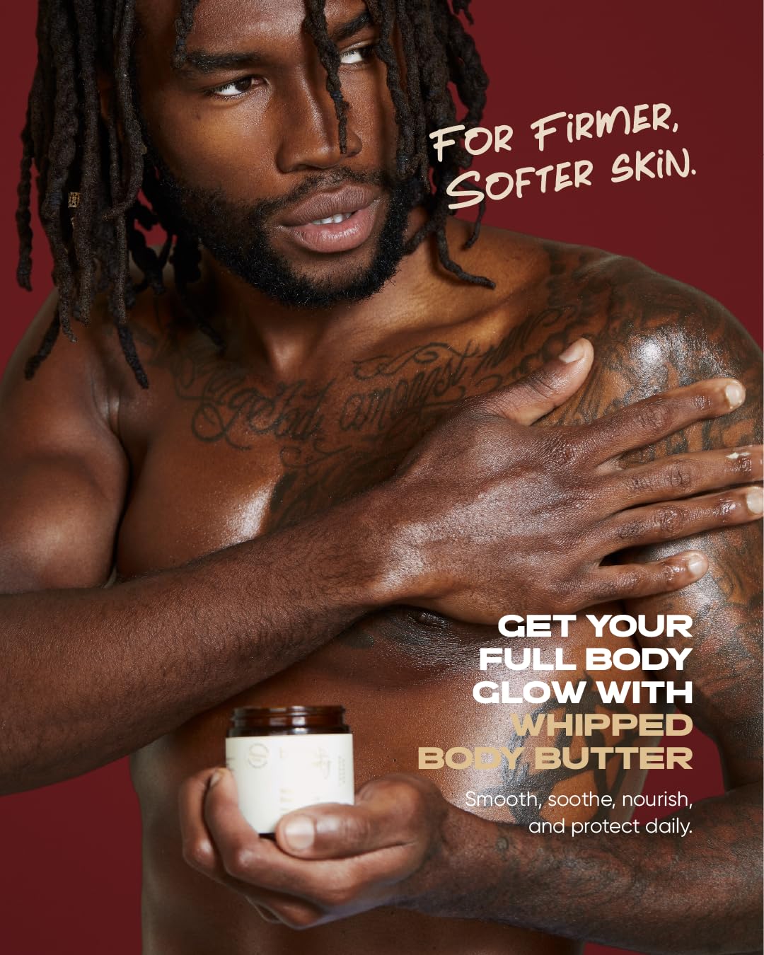 Buttah Skin Whipped Body Butter - All-Natural Moisturizer for Melanin-Rich Skin | 4oz Jar