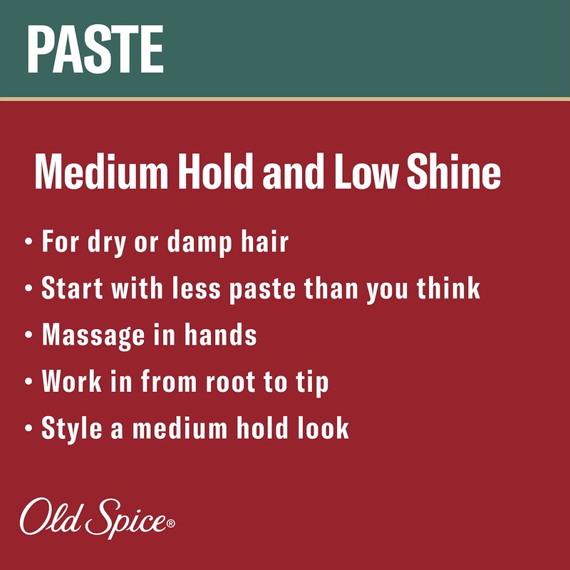 Old Spice Hair Styling Paste for Men, 2.22 oz, Twin Pack
