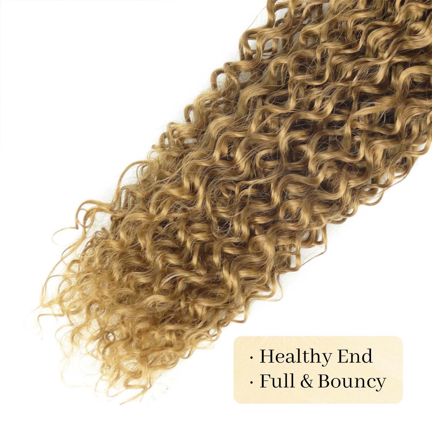 T1B/27 Jerry Curly Human Hair Bundles 8 10 12 Inch Honey Blonde Ombre Brazilian Virgin Remy Hair Extensions 12A Tight Curly Soft Bouncy Full Wet and Wavy Quick Sew In 3 Bundles for Black Women