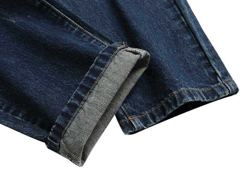 MXCVYCC Men's Ripped Slim Fit Jeans Dark Blue Distressed Jeans for Men Straight Leg Designer Fashion Pants(34, Dark Blue-Regular fit Jeans)