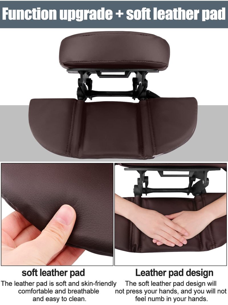 EBANKU Massage Table Face Cradle Cushion, Face Cradle Down Tabletop Massage Kit Adjustable Massage Table Headrest Face Pillow with Platform for Massage Chair SPA Bed (Brown)
