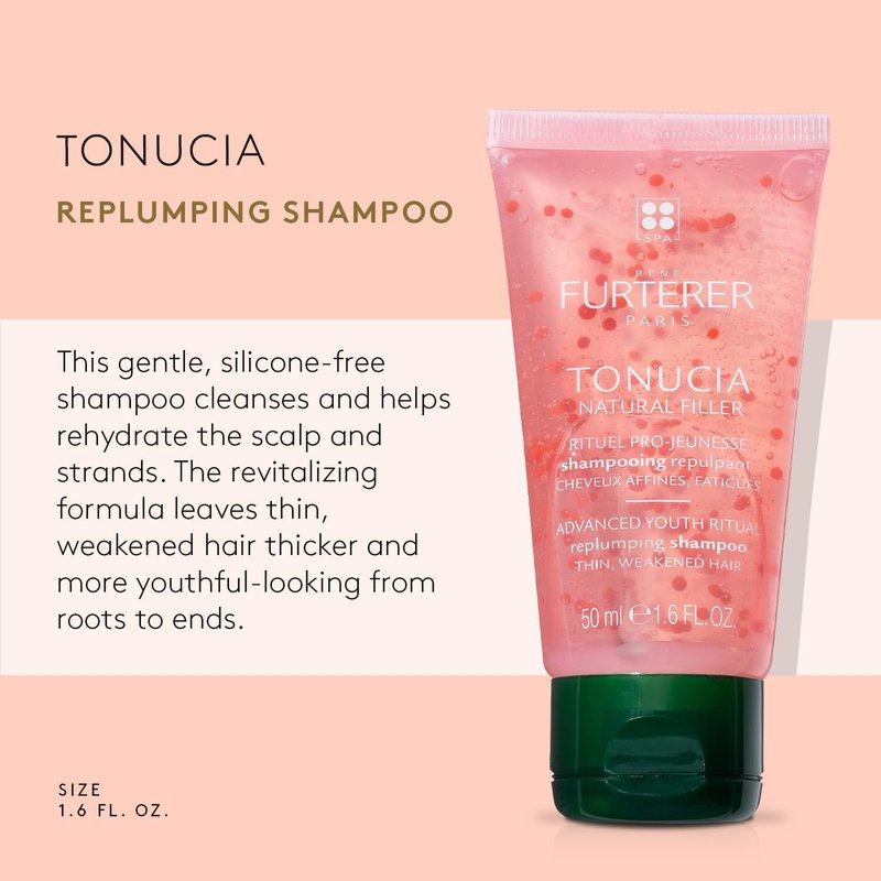Rene Furterer TONUCIA Replumping Shampoo - Revitalize Thin, Weakened Hair - Silicone-Free | Travel Size