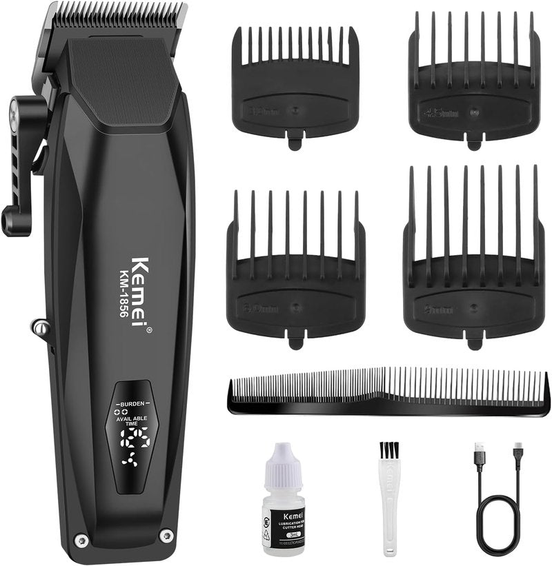 KEMEI Professional Hair Clipper for Men - Cordless Hair & Beard Trimmer with Adjustable Blade | USB Rechargeable