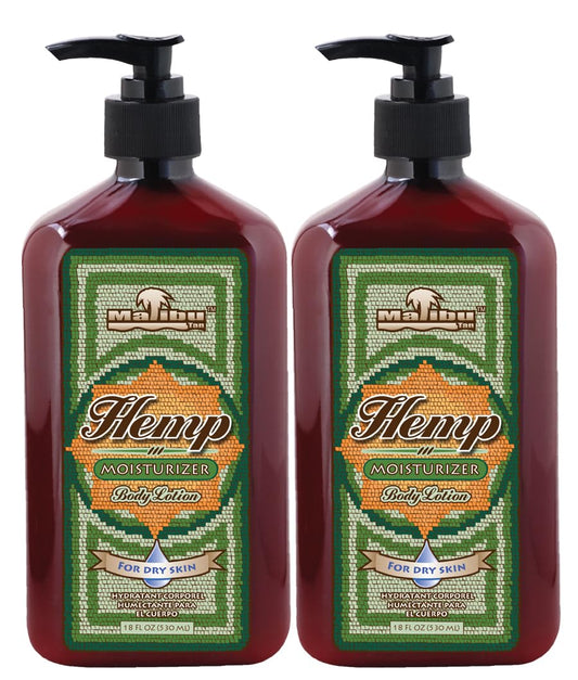 Malibu Tan Body Lotion for Dry Skin Hemp Moisturizer, 18 fl oz - 2-
