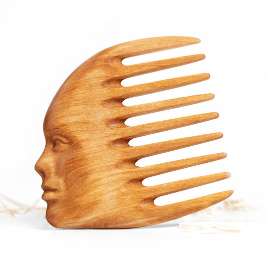 Product image Handmade Wooden Hair Comb for Women Natural Wood Hair Care Scalp Massager Eco-Friendly Perfect for use with Balms and Oils French Hair Comb Wooden Comb for Long Hair Wide Tooth Comb (Pear)