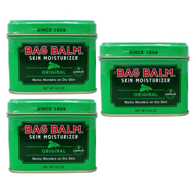 Vermont's Original Bag Balm - Hand Moisturizer for Dry Skin & Cracked Hands | 8oz Tin, 3 Pack