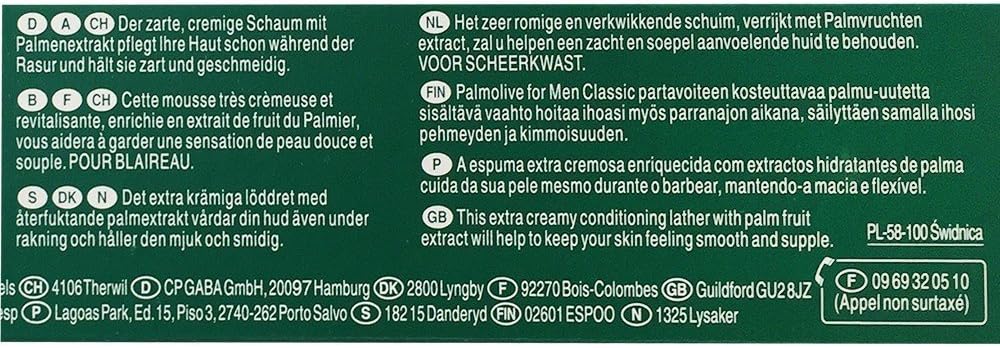 Palmolive Classic Shave Cream for Men - Enriched with Palm Extract | 100ml