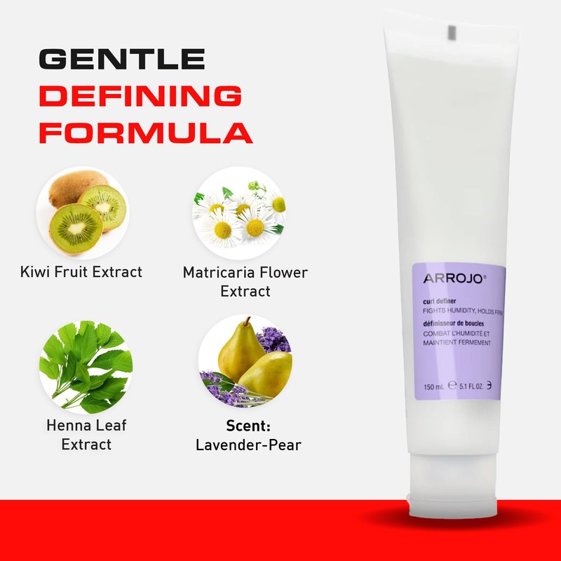Arrojo Curl Defining Gel, 5.1 fl oz – Moisture-Rich, Firm Hold Wavy & Curly Hair Gel - Paraben-Free & Sulfate Free & Cruelty-Free Frizz & Heat Damage Protection