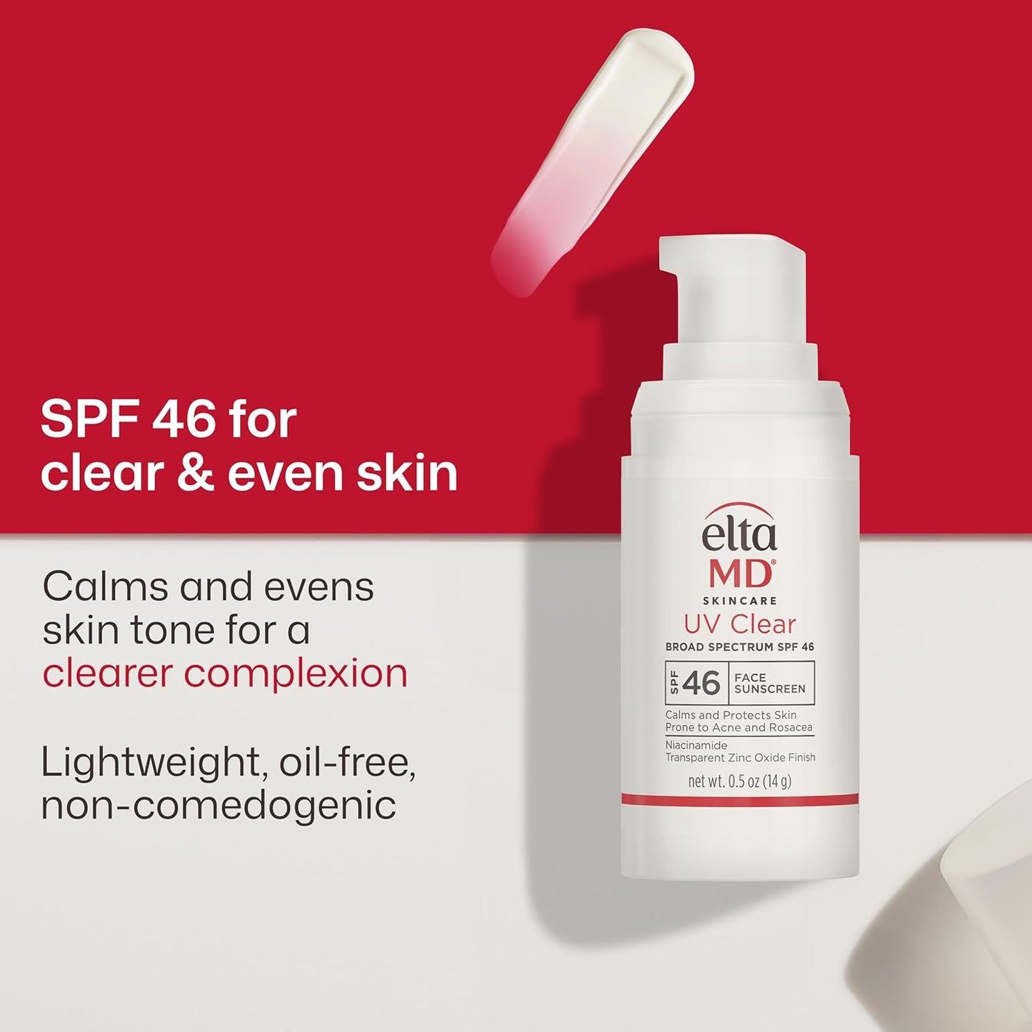 EltaMD UV Clear Face Sunscreen SPF 46 - Oil-Free Zinc Oxide Formula | 0.5 oz