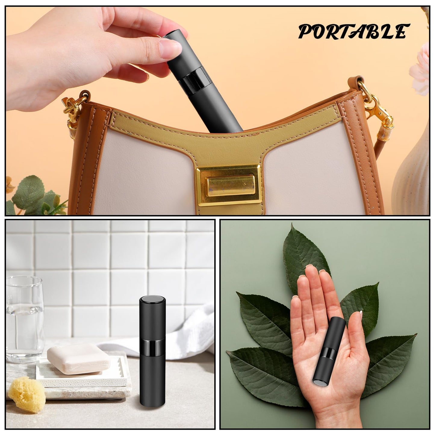 Dimeho 8ML Atomizer Perfume Spray Bottle 20 PCS Refillable Empty Small Cologne Dispenser Mini Travel Portable Sprayer for Women Men Travel