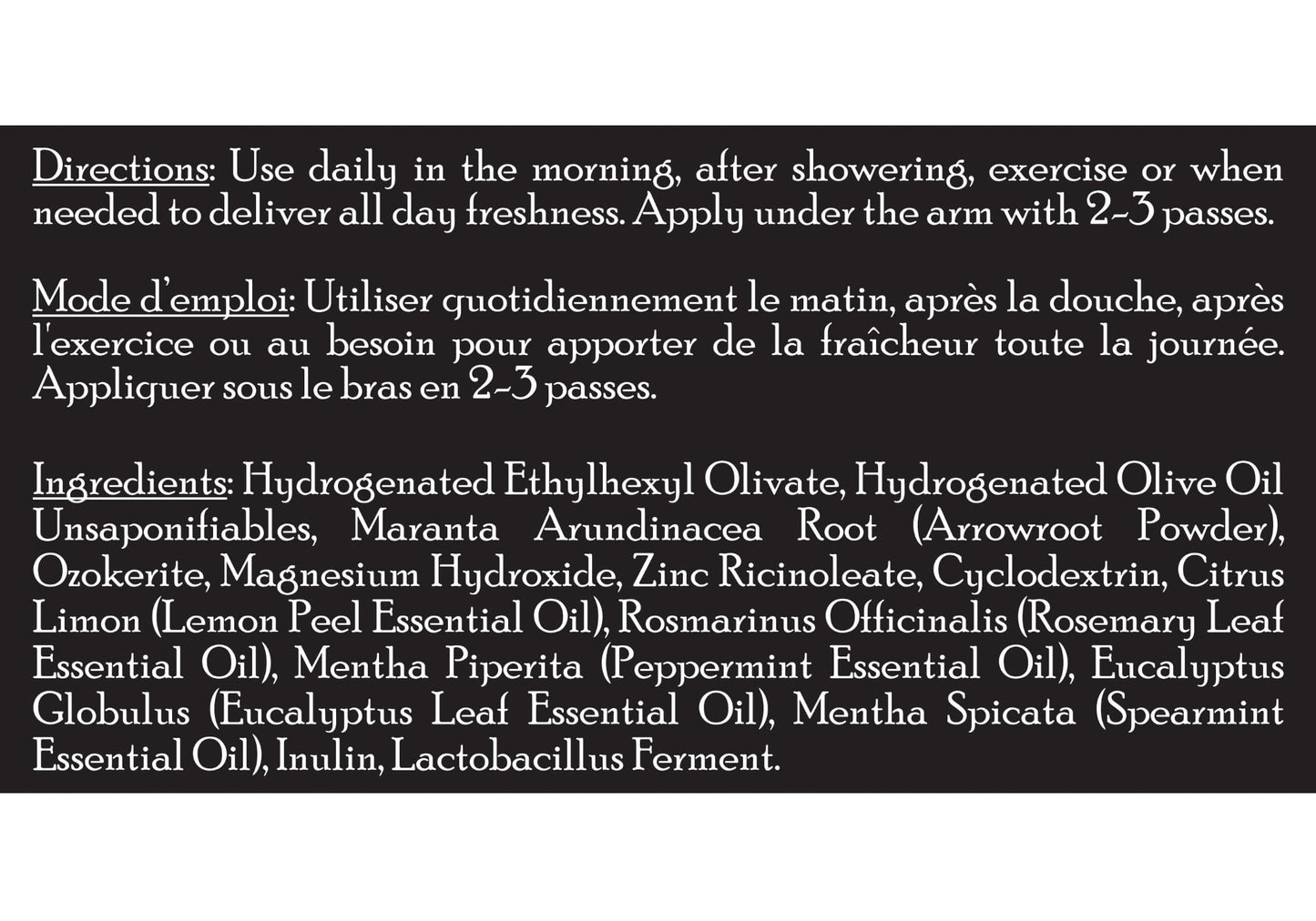 Brickell Men's Products Deodorant For Men, Aluminum, Alcohol, and Baking Soda Free, With Arrow Root Powder, Olive Oil, and Inulin, 2.65 Ounce, Fresh Mint