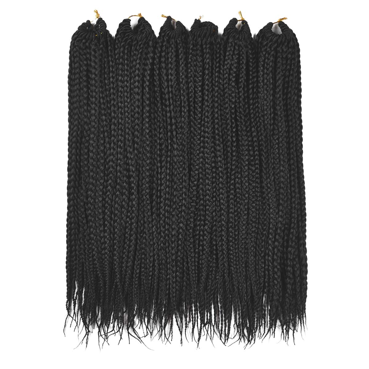 16 Inch Box Braid Crochet Hair, 1B#