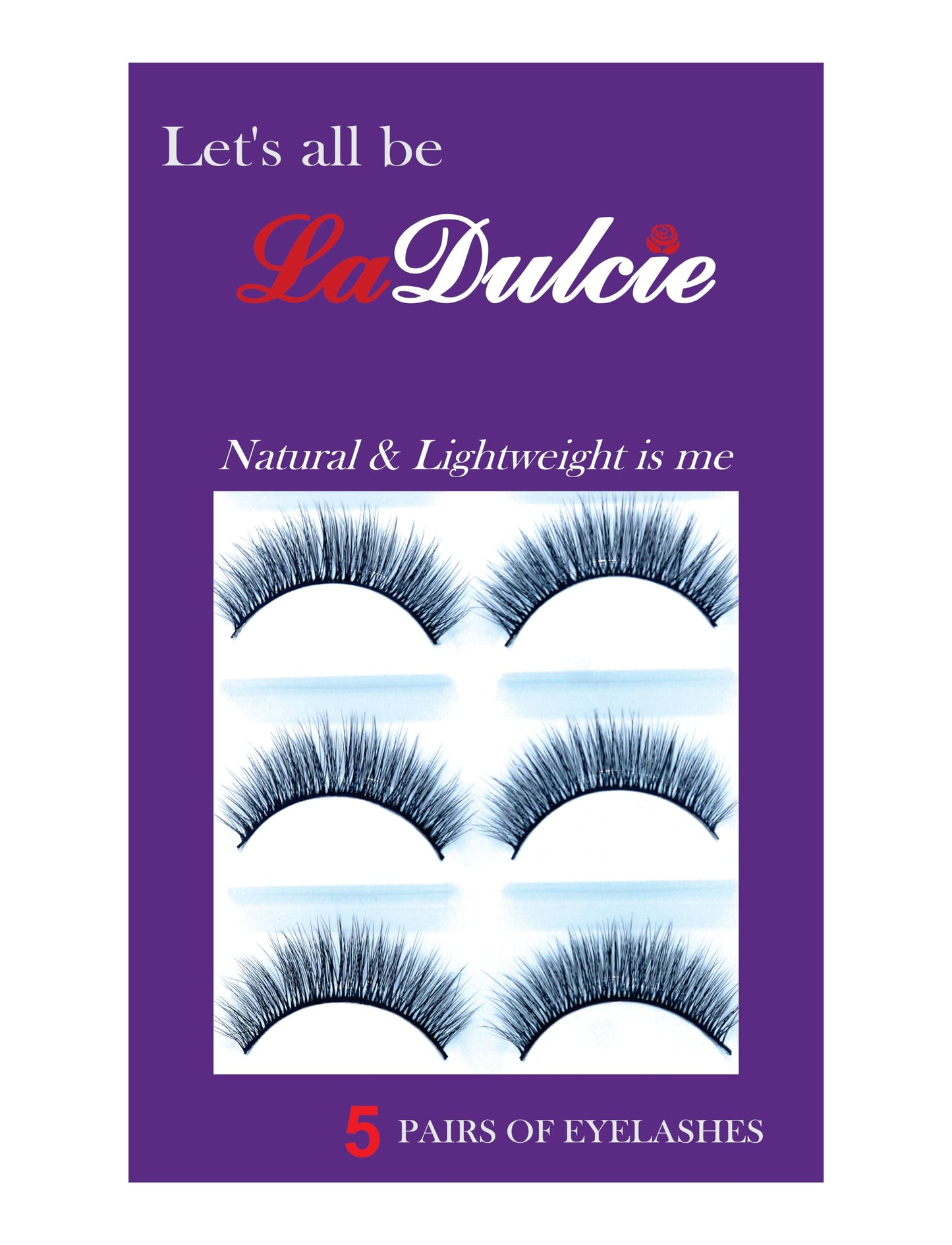 LaDulcie Wispy Lightweight & Comfortable, making your eyes shine. Tapered End Technology, Reusable, Cruelty-Free, Contact Lens Friendly, 5pairs/box (Wispy-314)