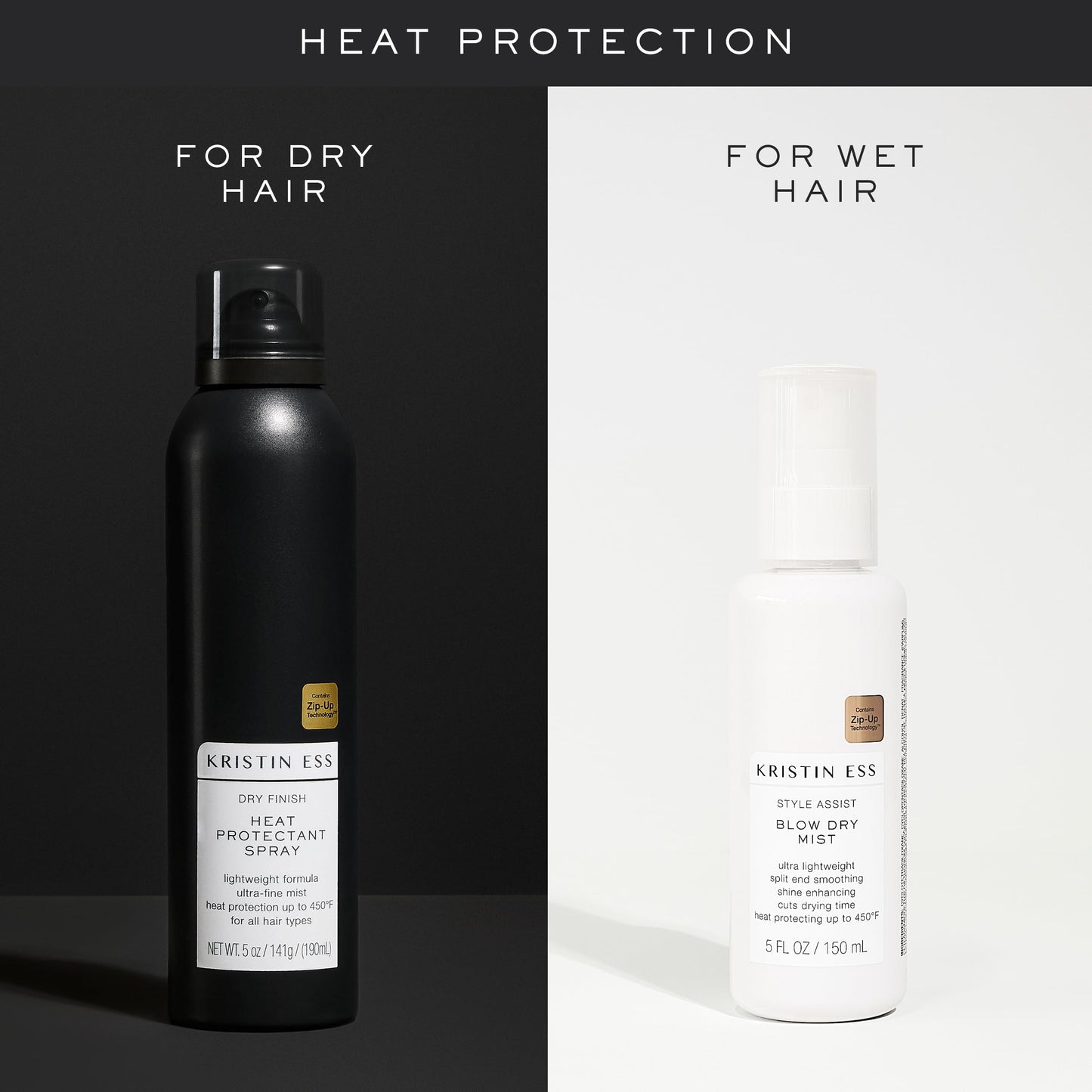 Kristin Ess Dry Heat Protectant Spray - Blow Dry Frizz Control + Shine Enhancing - Anti Humidity Thermal Heat Protectant Spray - Repair + Protect Hair Up to 450 Degrees - Fresh Pear Fragrance (5 oz)
