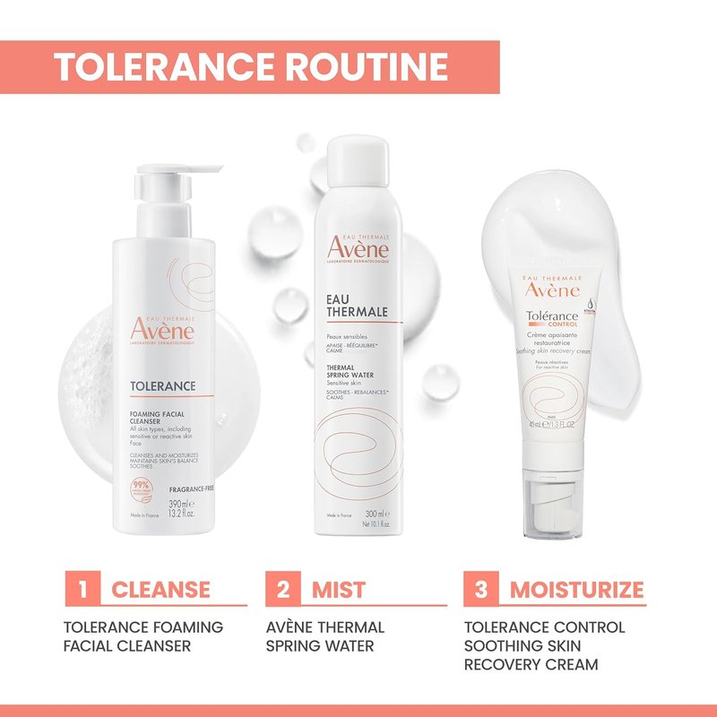 Avène Daily Foaming Facial Cleanser - Gentle Face Wash for Sensitive Skin | Glycerin & Niacinamide, Fragrance-Free