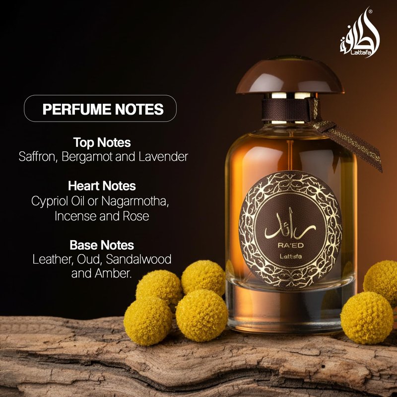 Lattafa Perfumes Ra'ed Oud Unisex Eau de Parfum Spray - 3.4 Ounce Fragrance