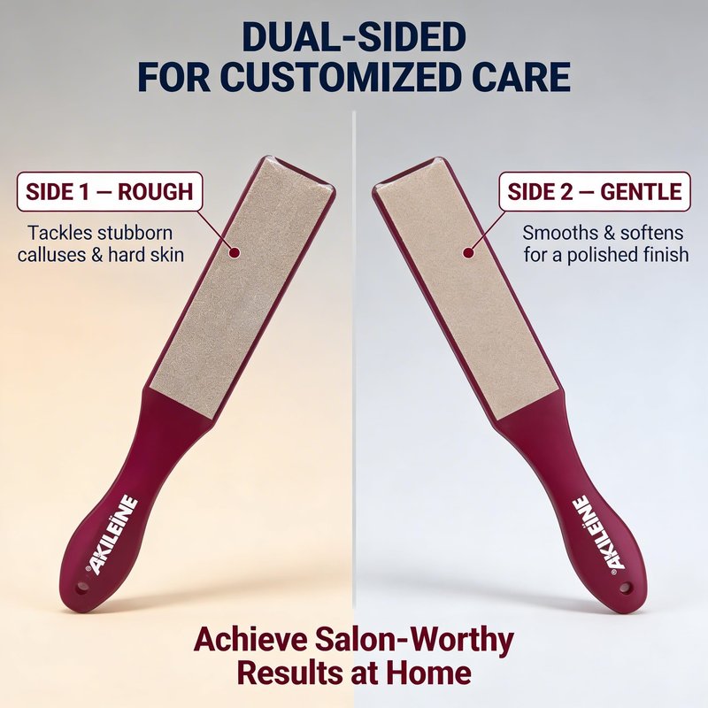 Akileine Podorape Foot File - Double-Sided Foot Scrubber and Callus Remover for Feet, Pedicure Tools for Dead Skin Removal, Ergonomic Design for Comfort, Heel Scraper for Cracked Heels