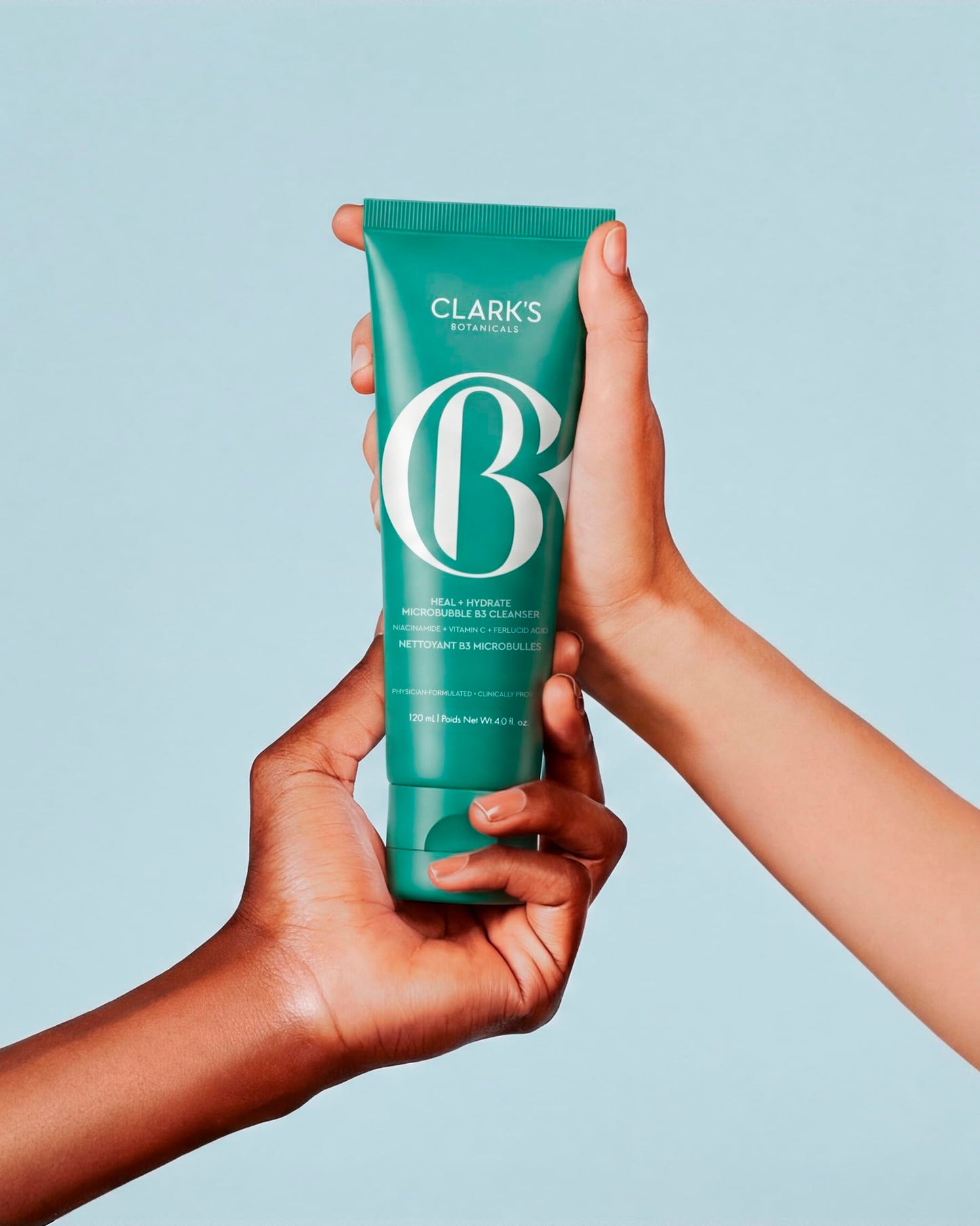 Clark's Botanicals Heal + Hydrate B3 Cleanser, Daily Deep Clean Niacinamide Face Wash with Vitamin C for Clarifying and Minimizing Pores, 4 Oz (Pack of 1)