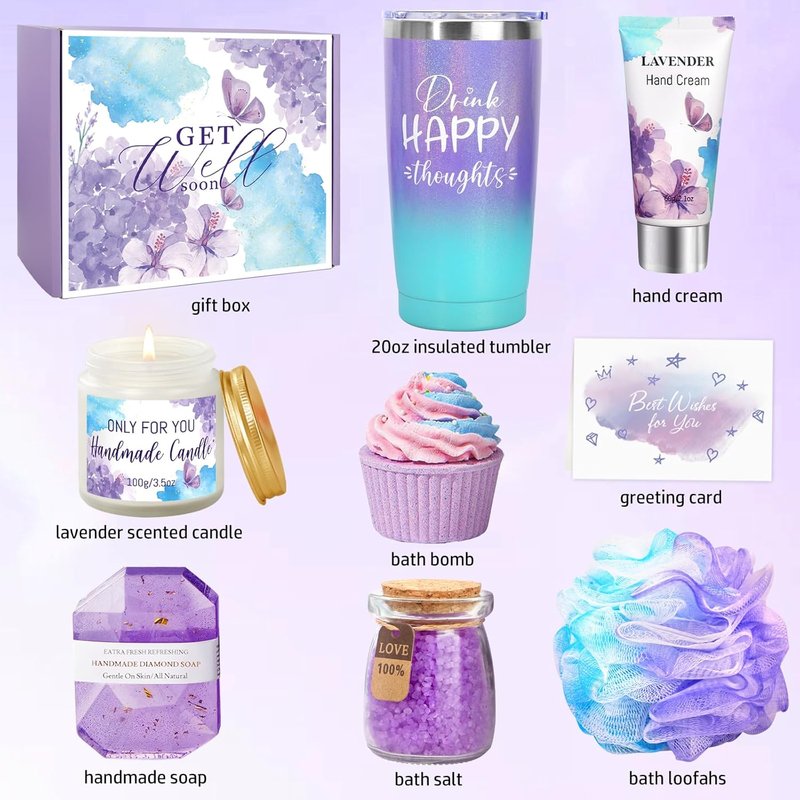 Spa Gift Basket for Women - Unique Birthday & Self-Care Gifts | Relaxing Gift Set for Mom, Sister, Bestie