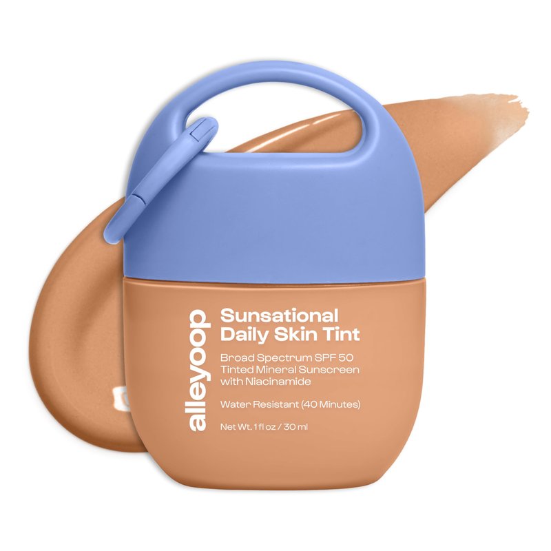 Alleyoop Sunsational Tinted Moisturizer SPF 50 for Face Broad Spectrum – 100% Mineral Face Sunscreen with Jojoba, Hydrating & Soothing Tinted Sunscreen, Vegan & Cruelty-Free (Ray)