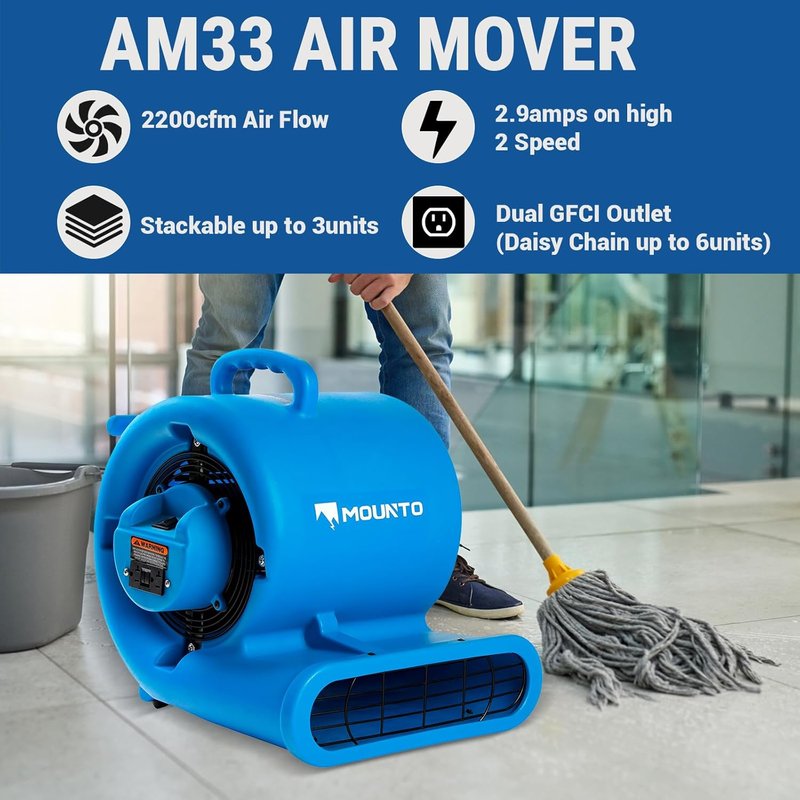 Water Damage Restoration Combo Package - 12 Air Movers, 2 Air Scrubbers & 2 LGR Dehumidifiers