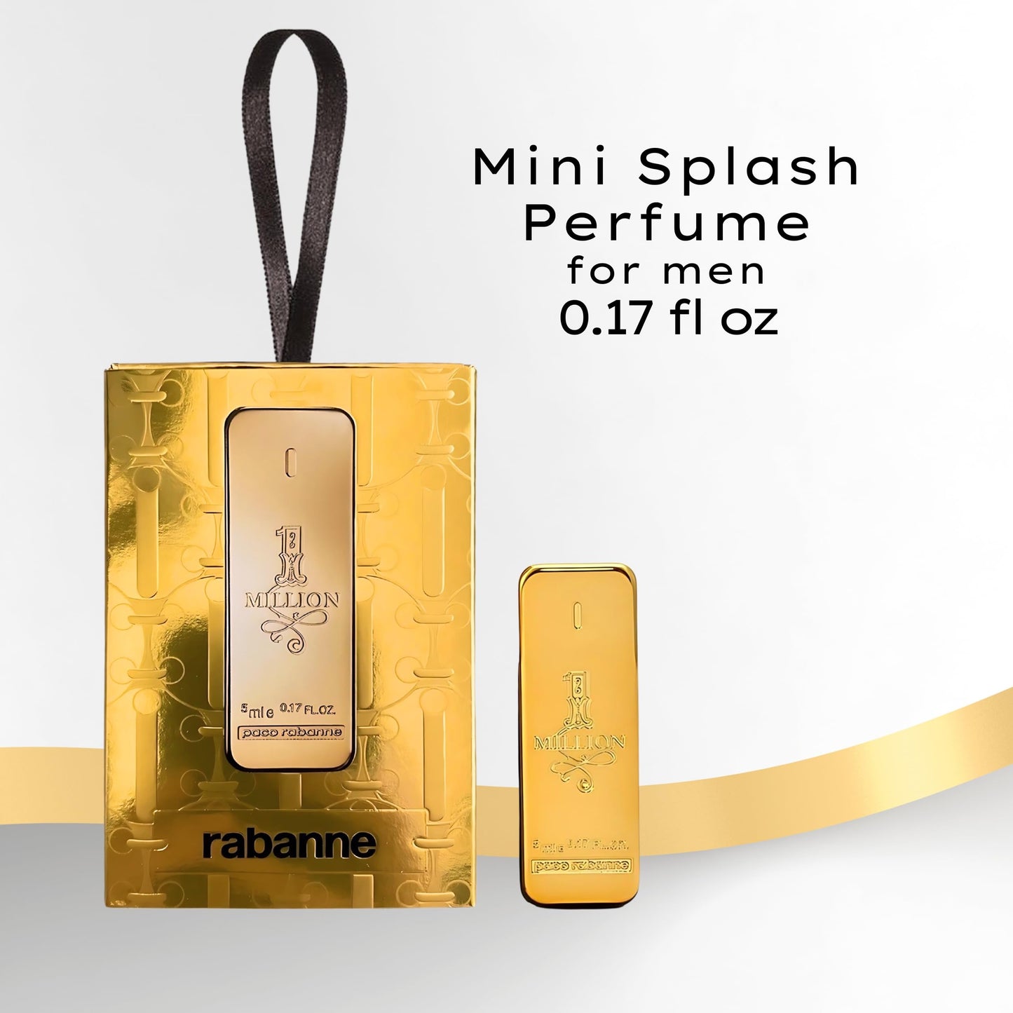 paco rabanne 1 Million Perfume For Men Mini EDT Splash 0.17 Fl Oz