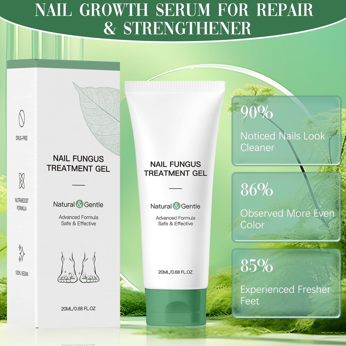 2PCS Nail Fungus Repair Gel – Multi-Purpose Nail Repair, Nail Growth Serum for Damaged Nail