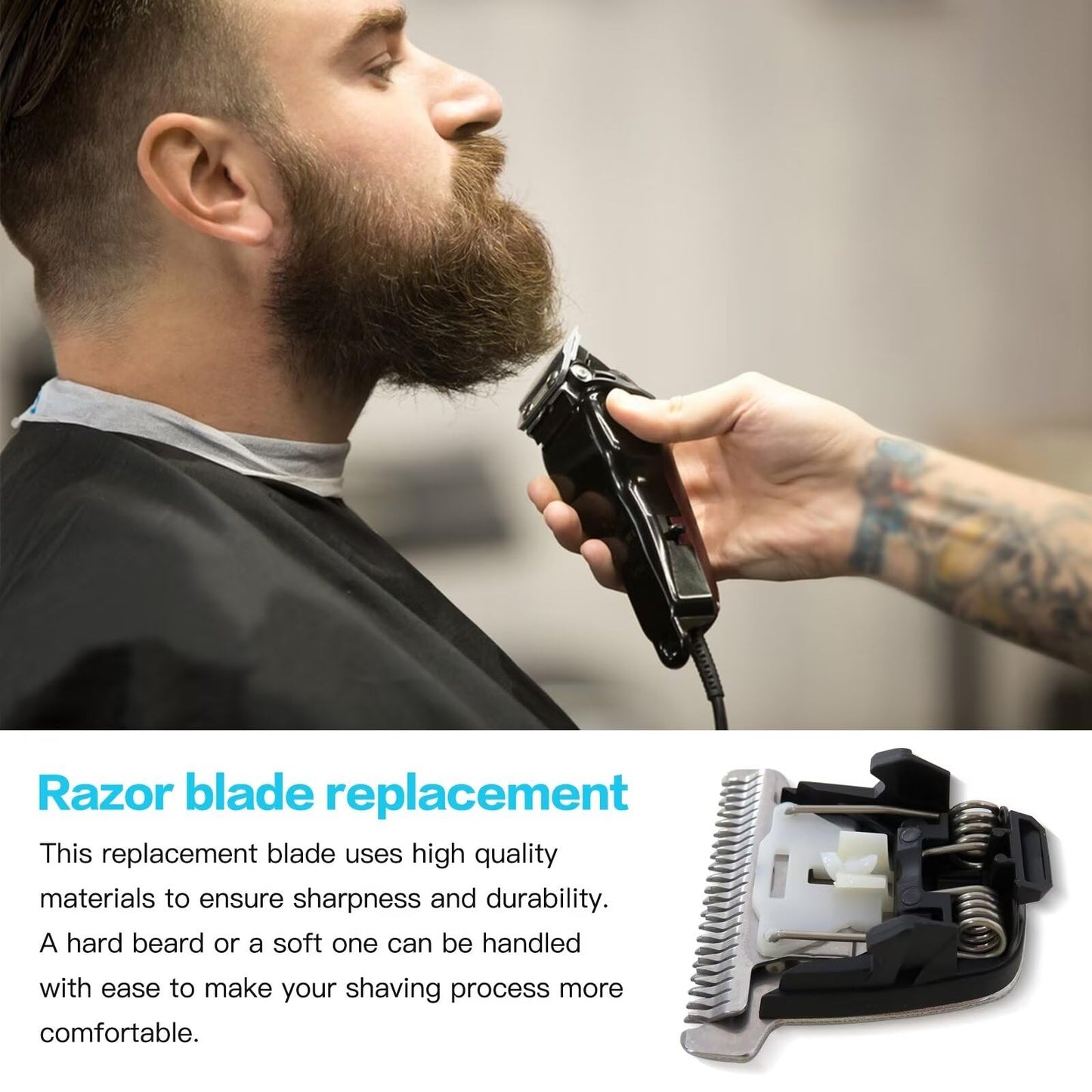 WELURE Replacement 41mm Extra Wide T Blade Hair Cut Compatible with Philips Norelco Multigroom Trimmer MG3750, MG3760, MG5700, MG5750, MG5760, MG7750, MG7770